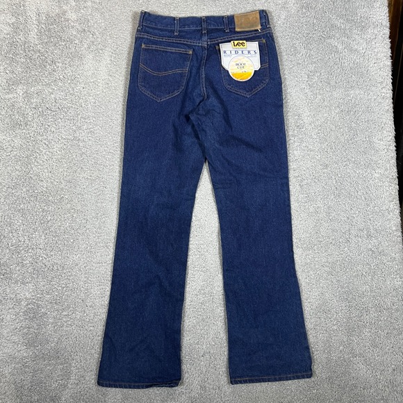 Vintage Lee Riders Bootcut Jeans Mens 32x33 Indigo Blue NEW Regular Fit Made USA - Picture 3 of 11